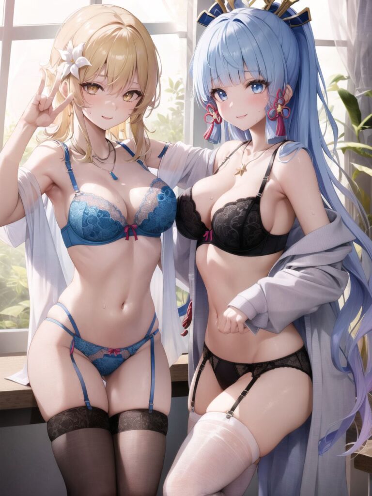 下着姿の原神キャラの二次画像