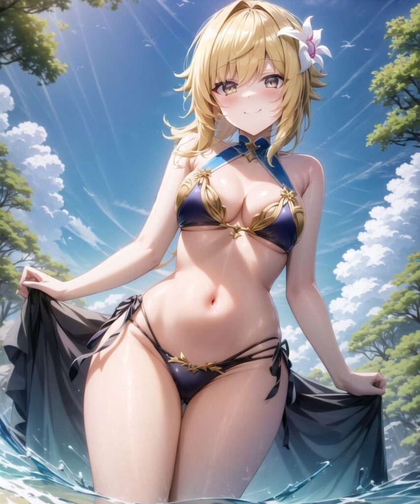 ビキニ姿の原神キャラ二次画像