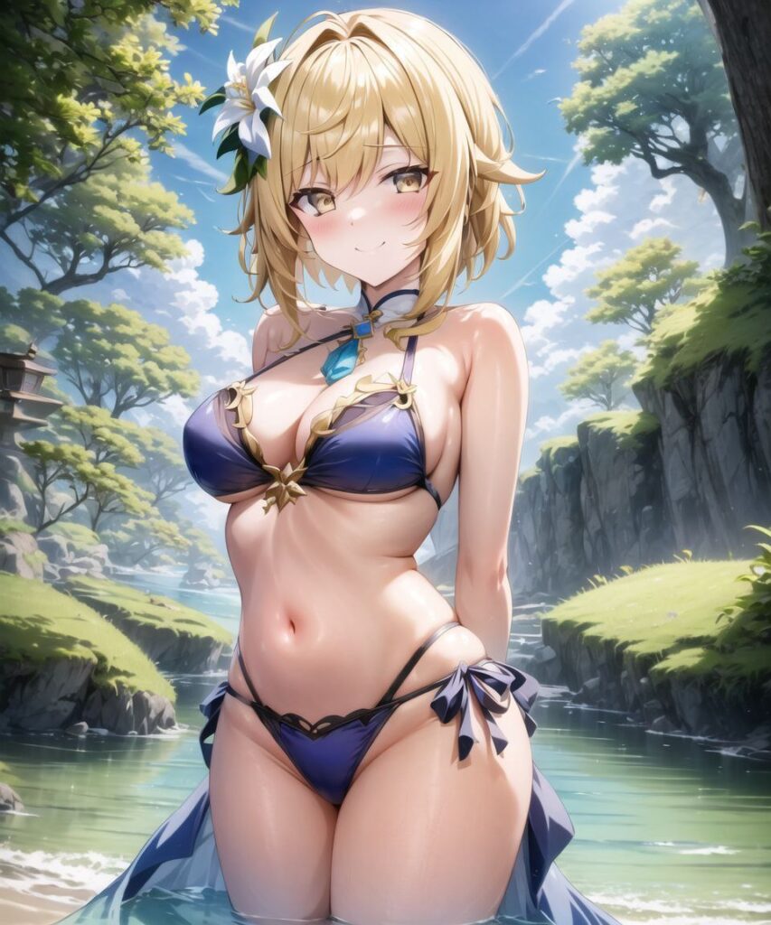 ビキニ姿の原神キャラ二次画像 その2