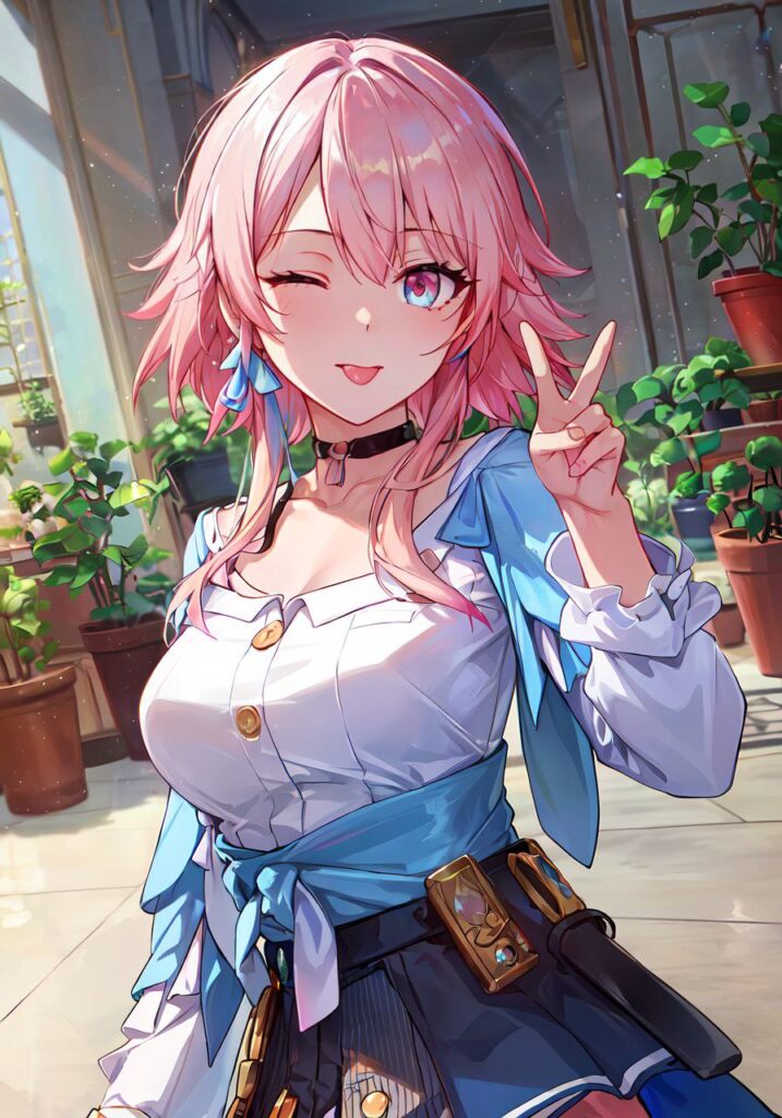 ピンク髪の女の子の二次画像【非エロ】