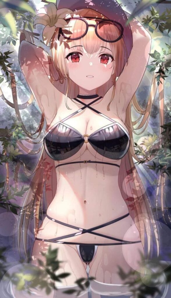 ビキニの水着を着た女の子の画像二次【微エロ】