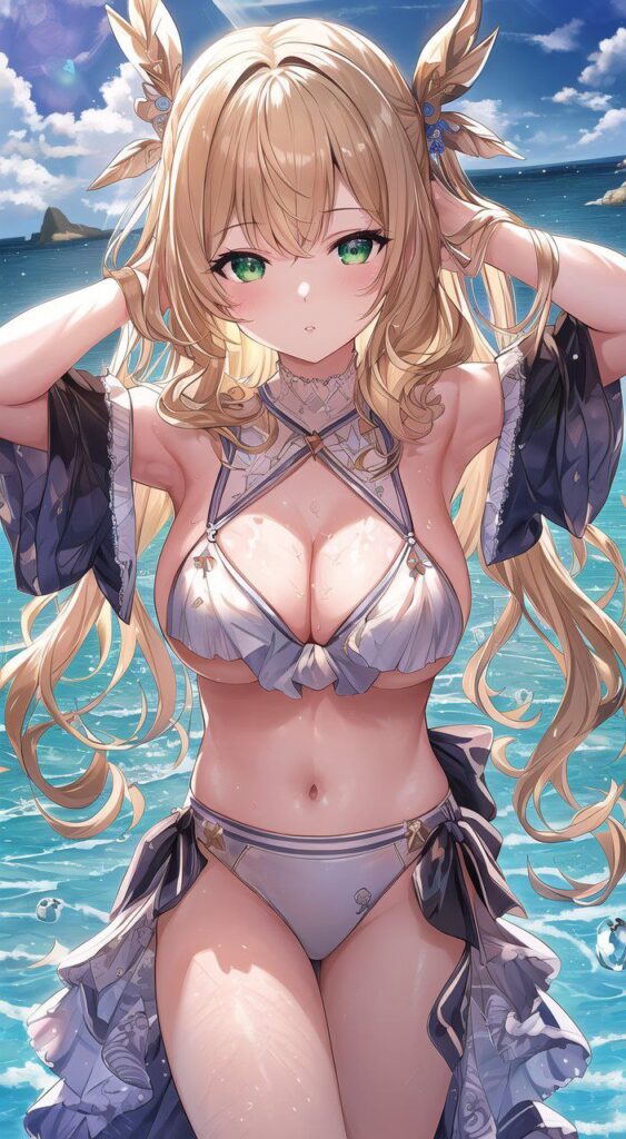 ビキニの水着を着た女の子の画像二次【微エロ】