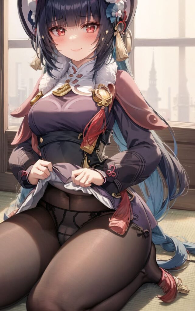 黒タイツ・ストッキングを履いている女の子の二次画像【微エロ】