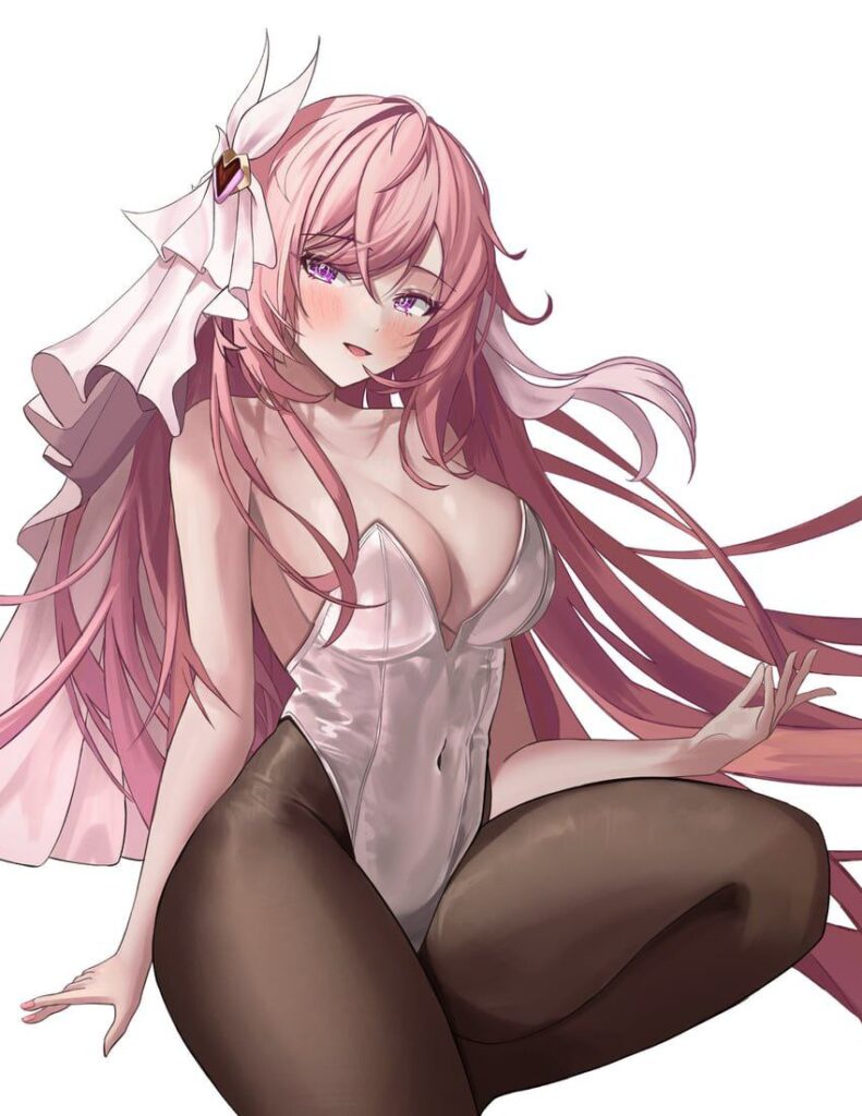 黒タイツ・ストッキングを履いている女の子の二次画像【微エロ】