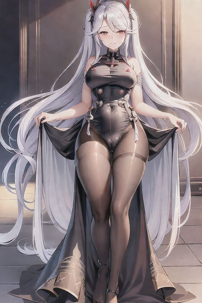 黒タイツ・ストッキングを履いている女の子の二次画像【微エロ】