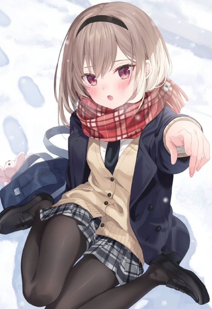 黒タイツ・ストッキングを履いている女の子の二次画像【微エロ】　その2