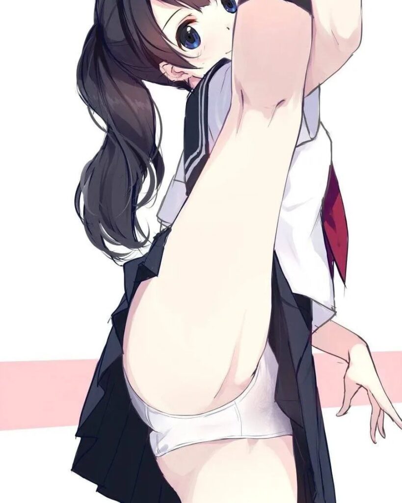 パンツを見せつけてくるエッチな女の子の二次画像【微エロ】　その3