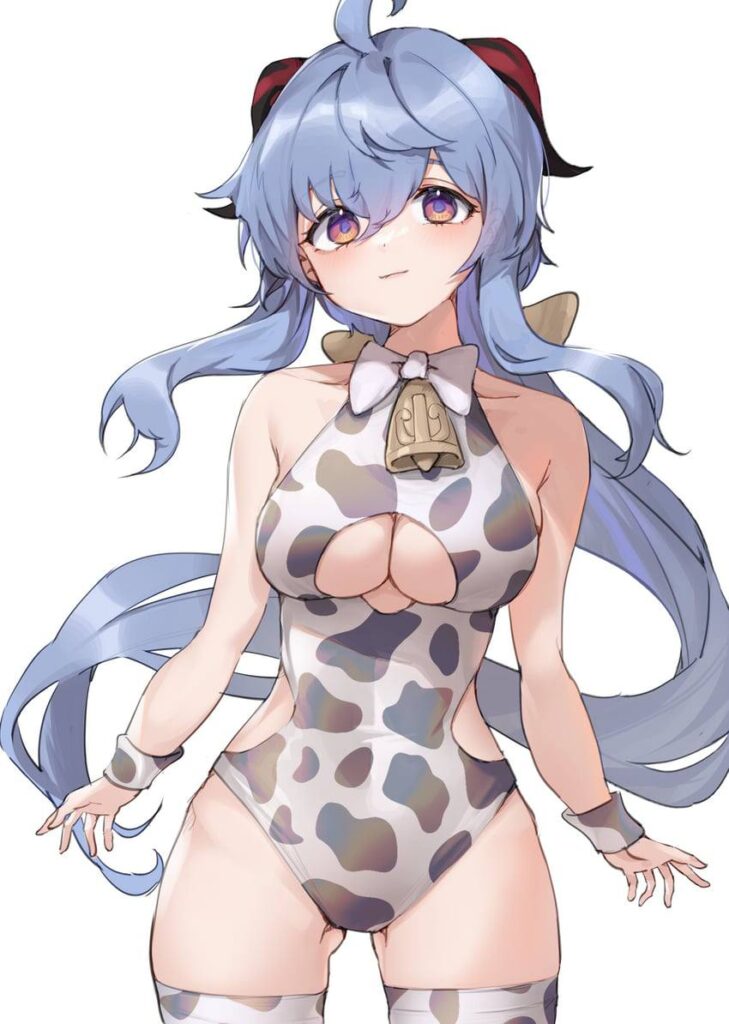 【原神】えっちな牛柄水着の二次エロ画像
