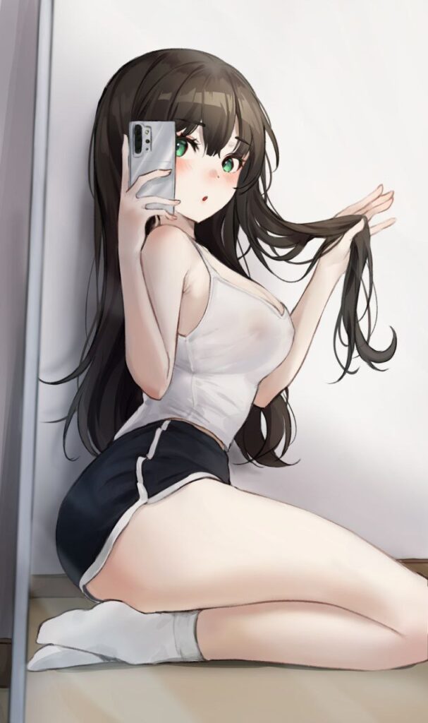 自撮りする女の子の二次画像【微エロ】