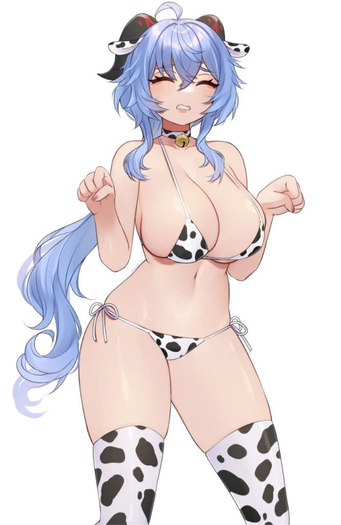 【原神】えっちな牛柄水着の二次エロ画像