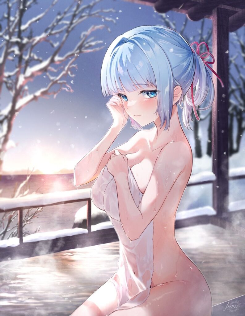 温泉に入っている女の子の二次エロ画像　その2