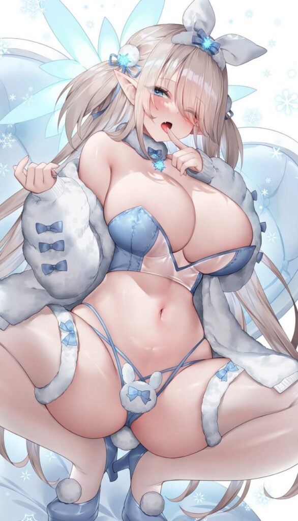 かわいい女の子がいやらしいガニ股ポーズをとっている二次エロ画像