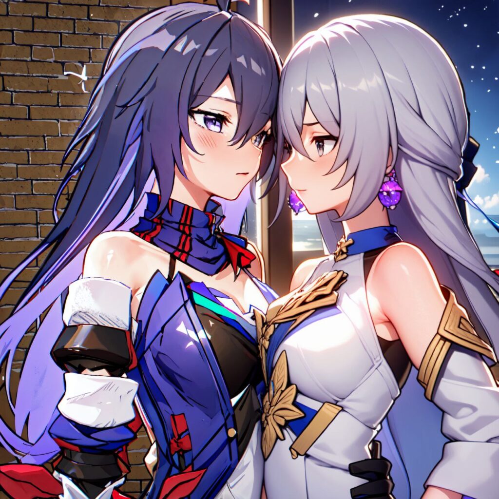 女の子の乳合わせ二次エロ画像