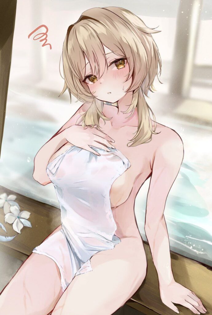 温泉に入っている女の子の二次エロ画像　その3