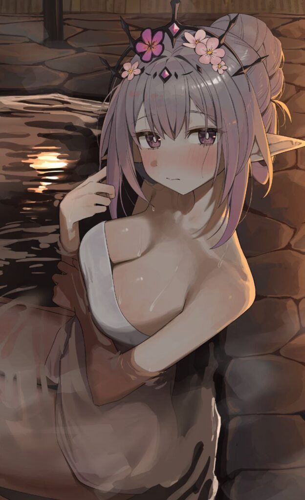 温泉に入っている女の子の二次エロ画像　その3