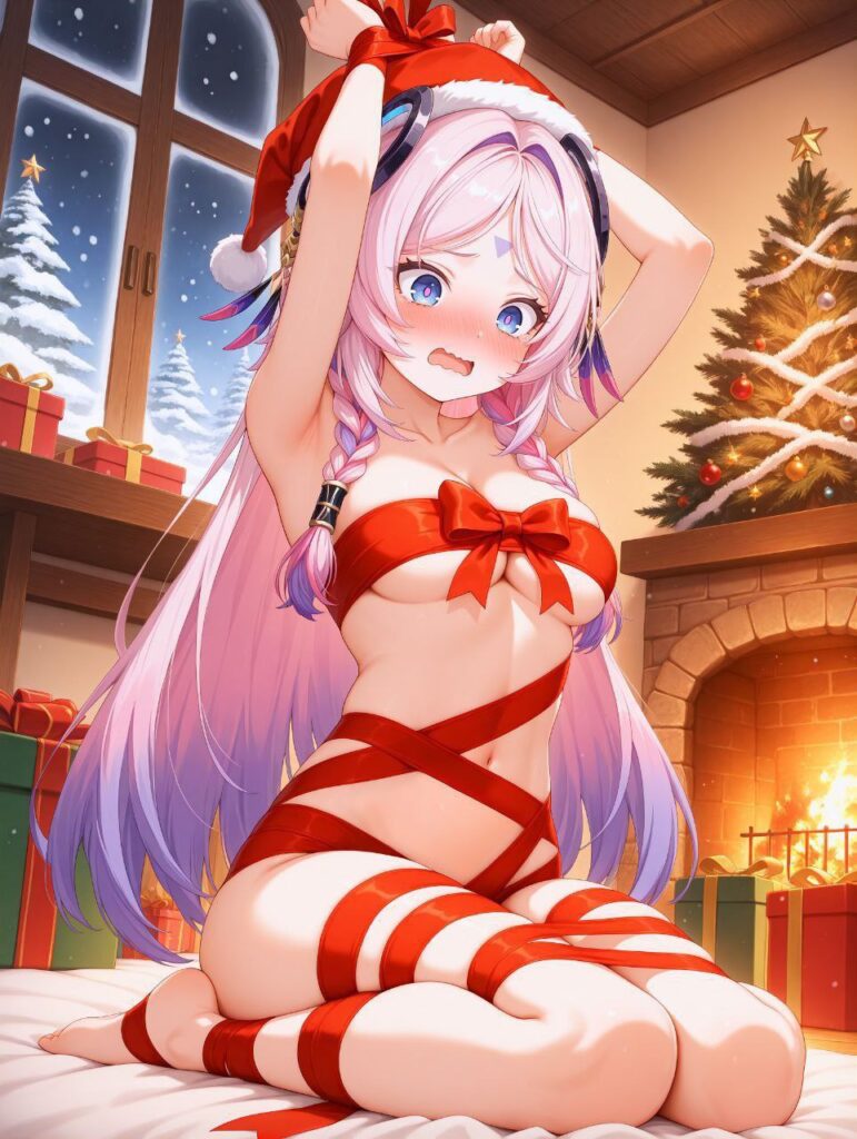 【サンタコス】クリスマスのかわいい女の子の二次画像【微エロ】