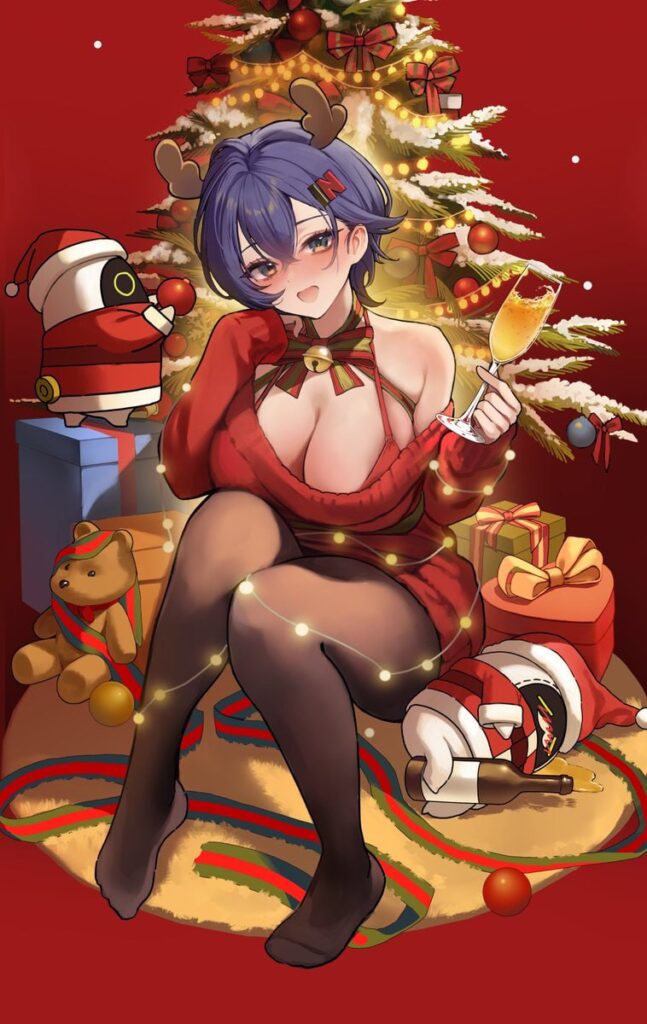 【サンタコス】クリスマスのかわいい女の子の二次画像【微エロ】