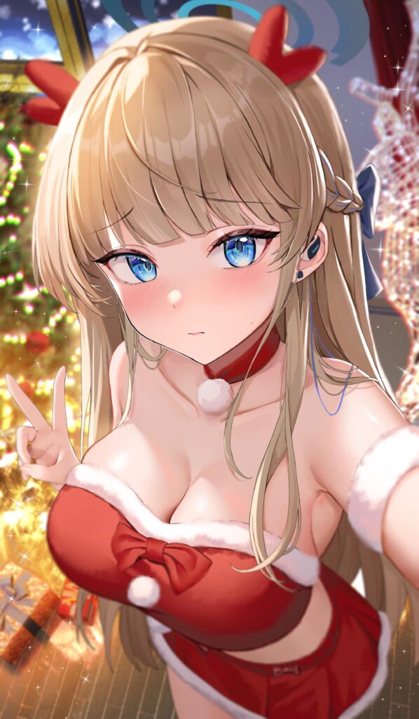【サンタコス】クリスマスのかわいい女の子の二次画像【微エロ】