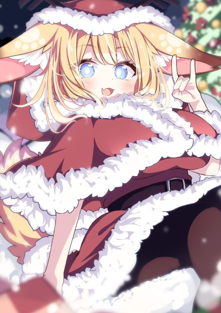 【サンタコス】クリスマスのかわいい女の子の二次画像【微エロ】