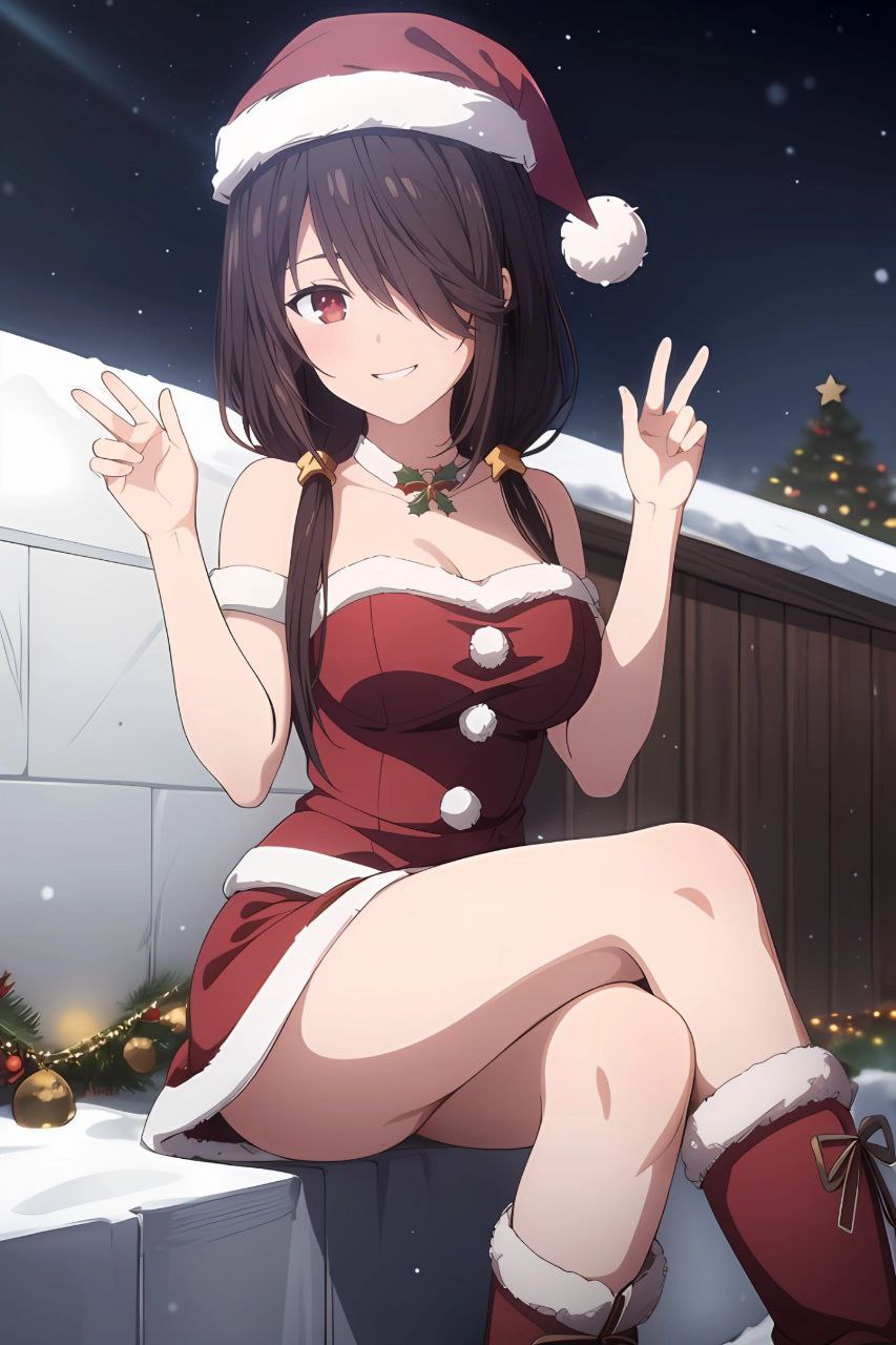 【サンタコス】クリスマスのかわいい女の子の二次画像【微エロ】