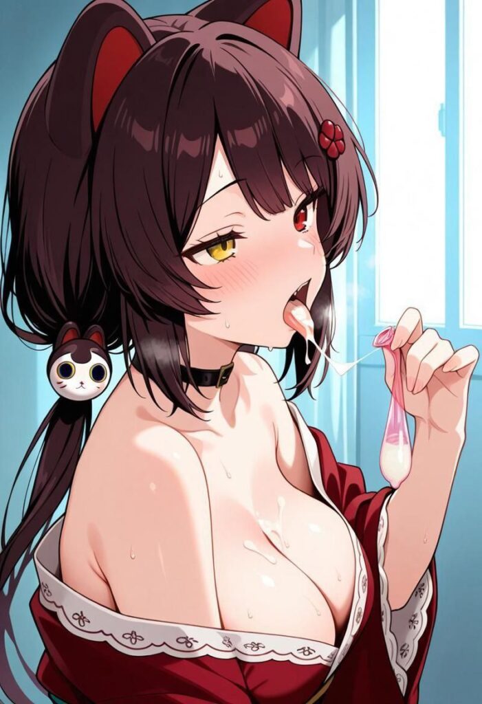 使用済みコンドームと女の子の二次エロ画像