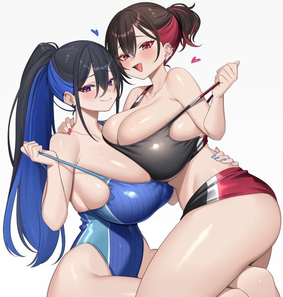女の子の乳合わせ二次エロ画像　その2