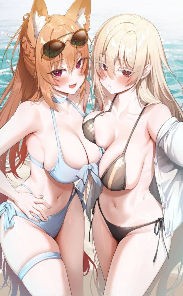 女の子の乳合わせ二次エロ画像　その2