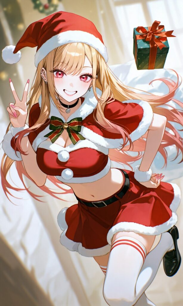 【サンタコス】クリスマスのかわいい女の子の二次画像【微エロ】