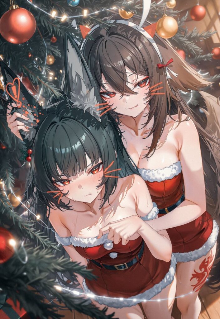 【サンタコス】クリスマスのかわいい女の子の二次画像【微エロ】