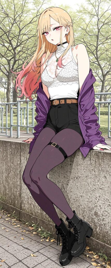 黒タイツ・ストッキングを履いている女の子の二次画像【非エロ】