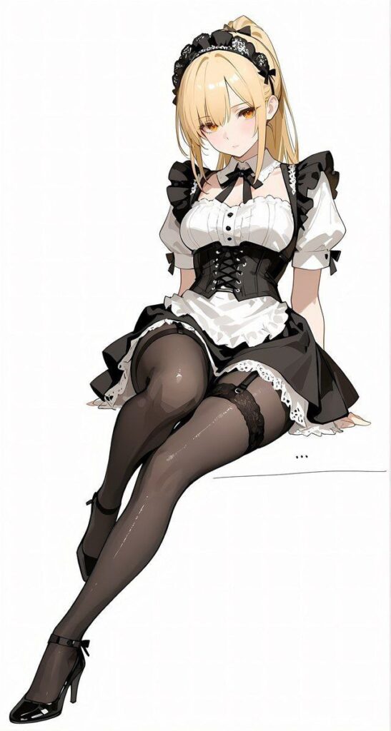 黒タイツ・ストッキングを履いている女の子の二次画像【非エロ】