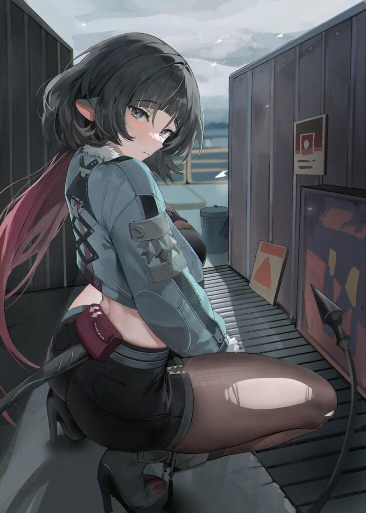 黒タイツ・ストッキングを履いている女の子の二次画像【非エロ】