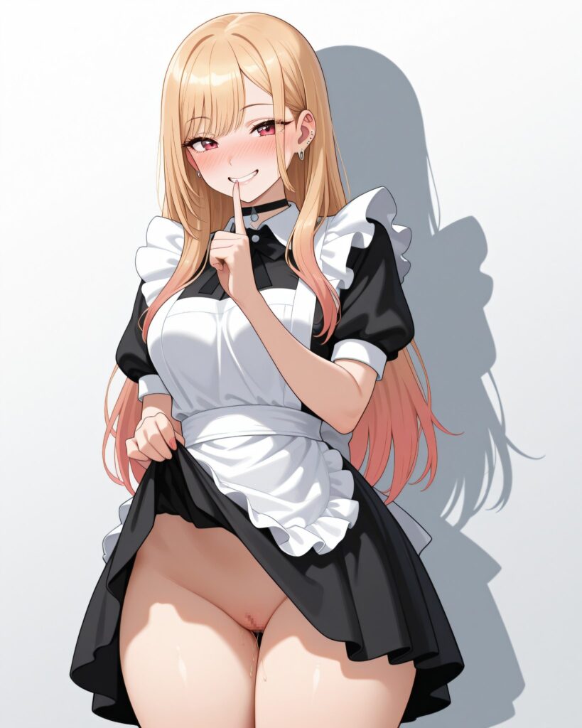 ノーパンな女の子の二次エロ画像