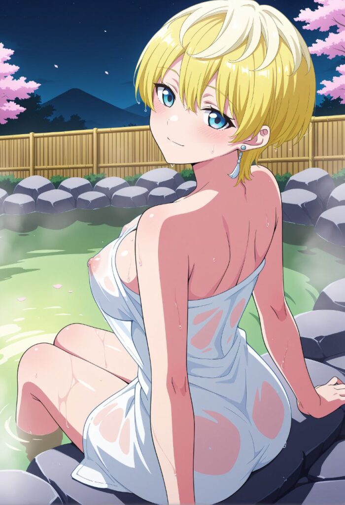 温泉に入っている女の子の二次エロ画像　その4