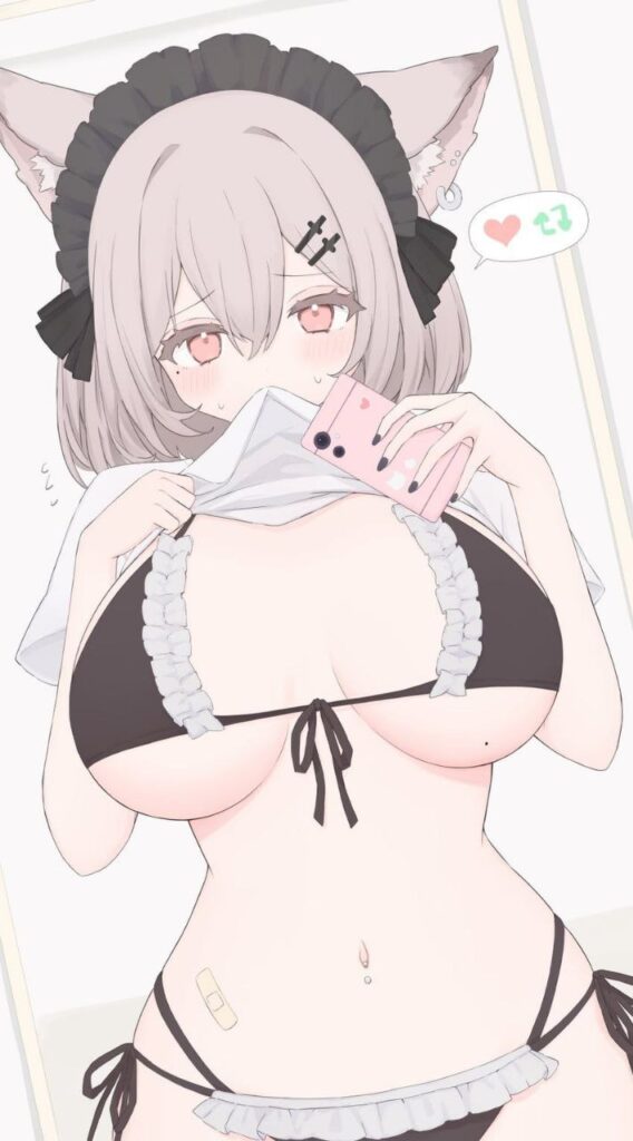 自撮りする女の子の二次エロ画像　その2