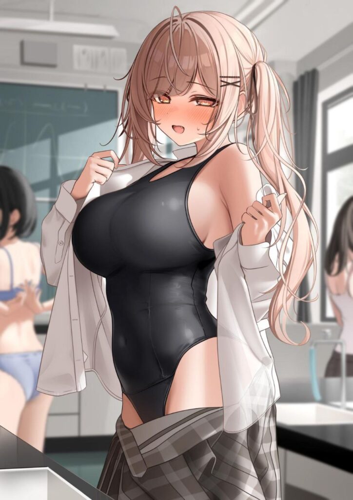 競泳水着・スクール水着の女の子の二次エロ画像