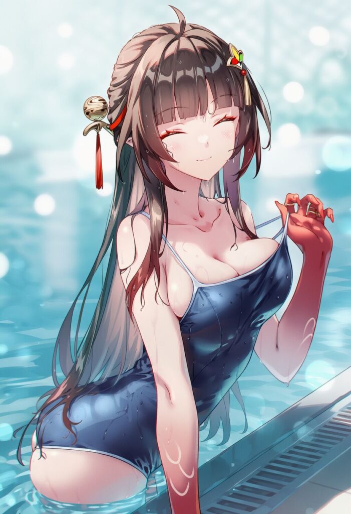 競泳水着・スクール水着の女の子の二次エロ画像