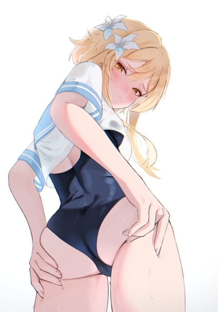 競泳水着・スクール水着の女の子の二次エロ画像