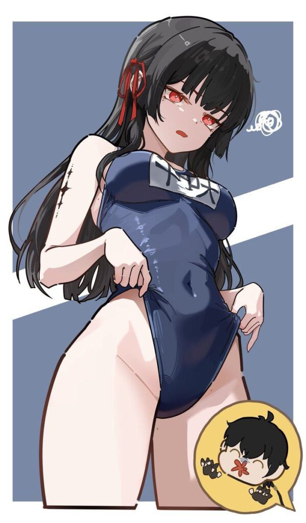競泳水着・スクール水着の女の子の二次エロ画像