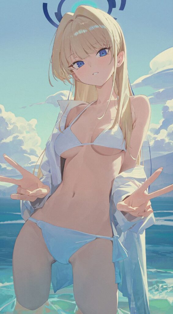 水着の女の子の二次エロ画像