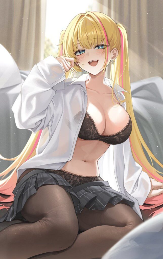 黒タイツ・ストッキングを履いている女の子の二次エロ画像　その2