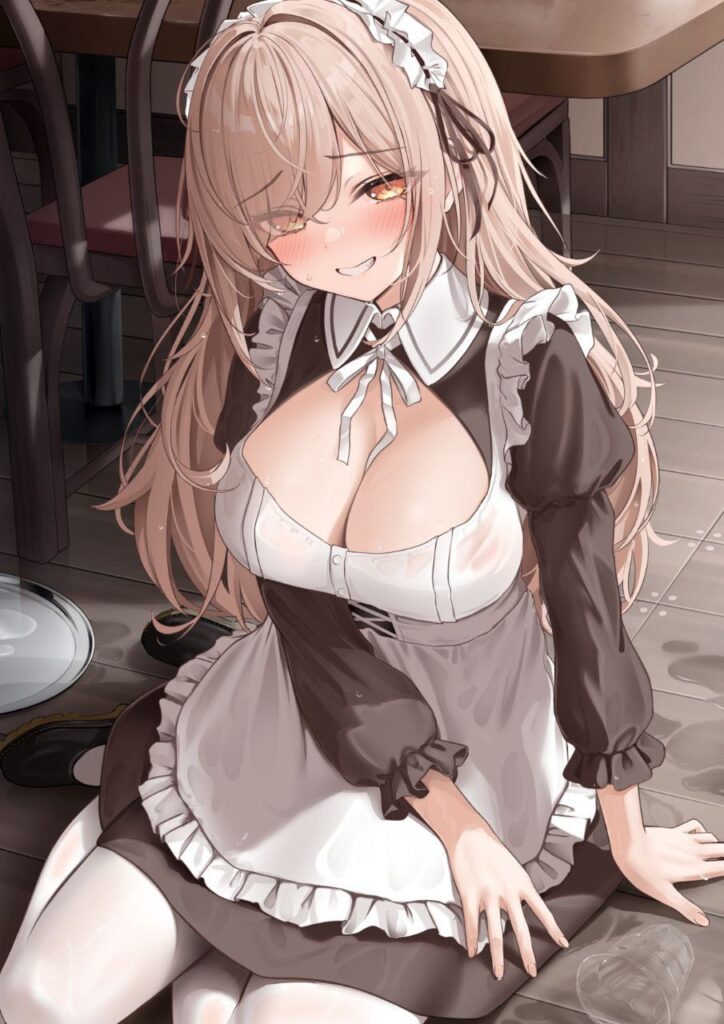 白タイツ・ストッキングを履いている女の子の二次エロ画像