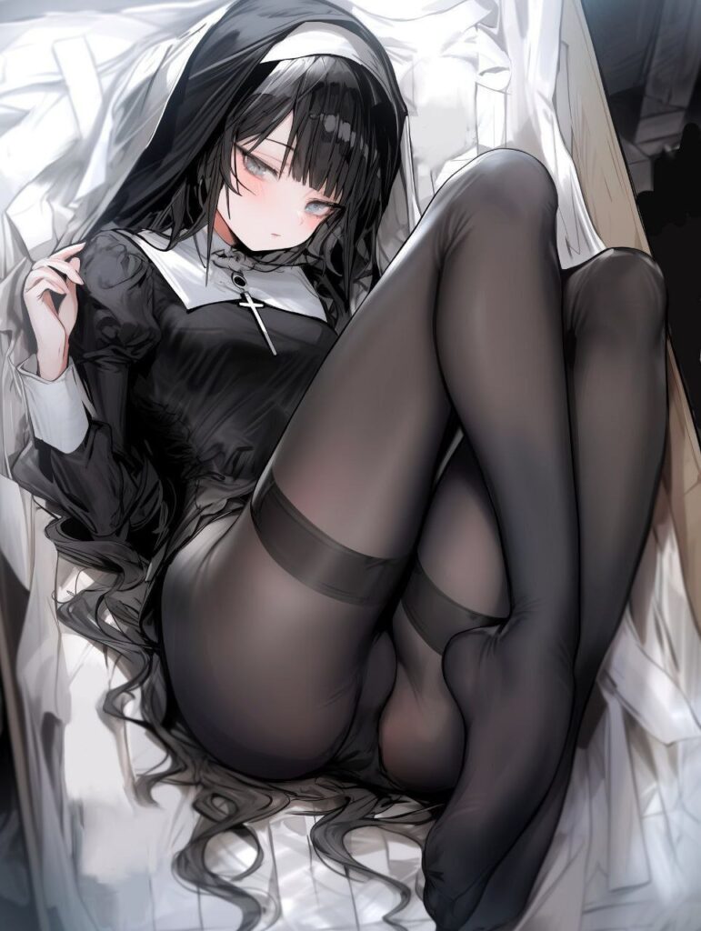 黒タイツ・ストッキングを履いている女の子の二次エロ画像　その2
