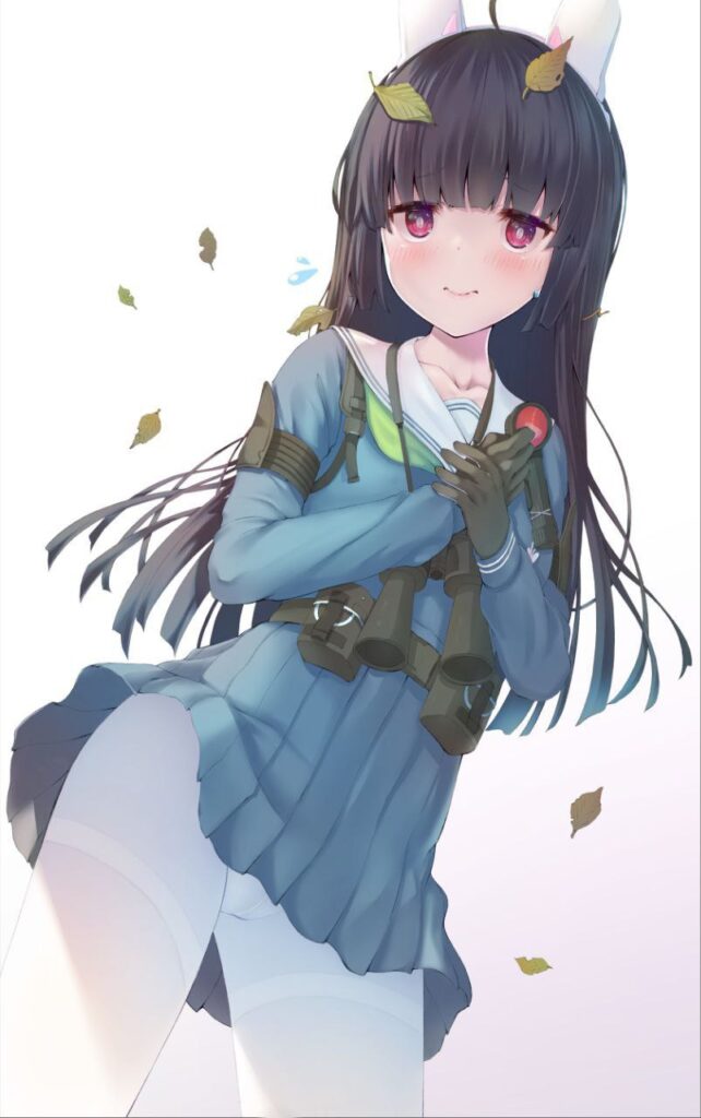 白タイツ・ストッキングを履いている女の子の二次エロ画像